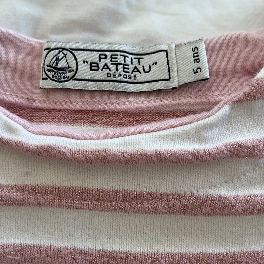 Petit Bateau Pink and White Striped Top - Picture 3 of 6